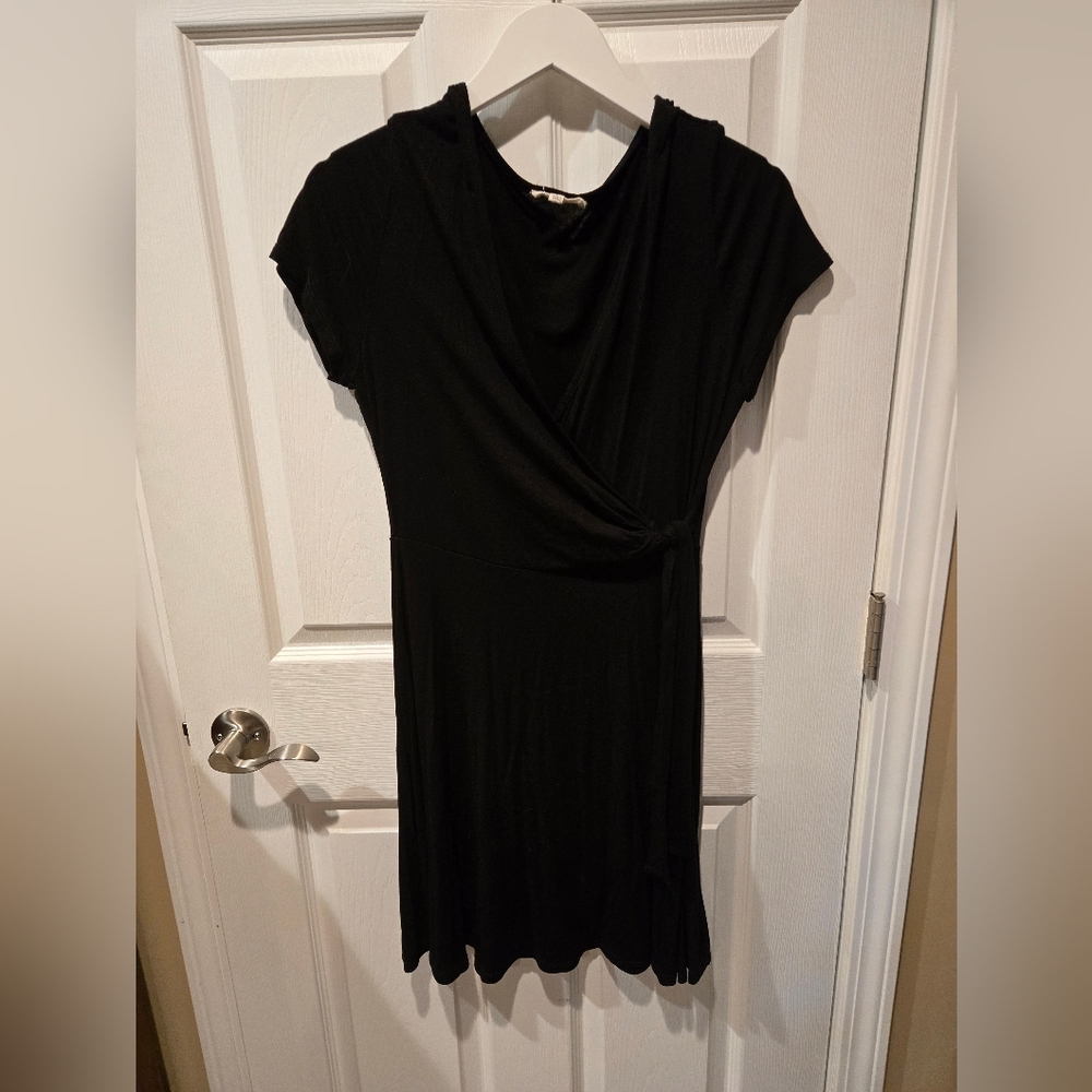 Black Dress Breastfeeding Friendly L (Crossover Tie)